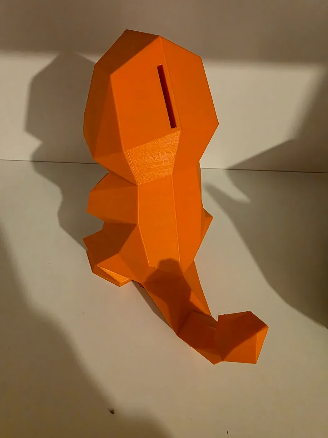 Alcancía pokemon Charmander low poly · vista 3 — Tridimensional Chile