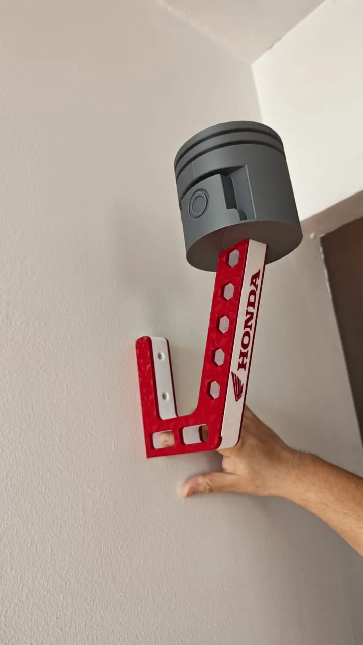 Soporte de casco pistón honda · vista 2 — Tridimensional Chile