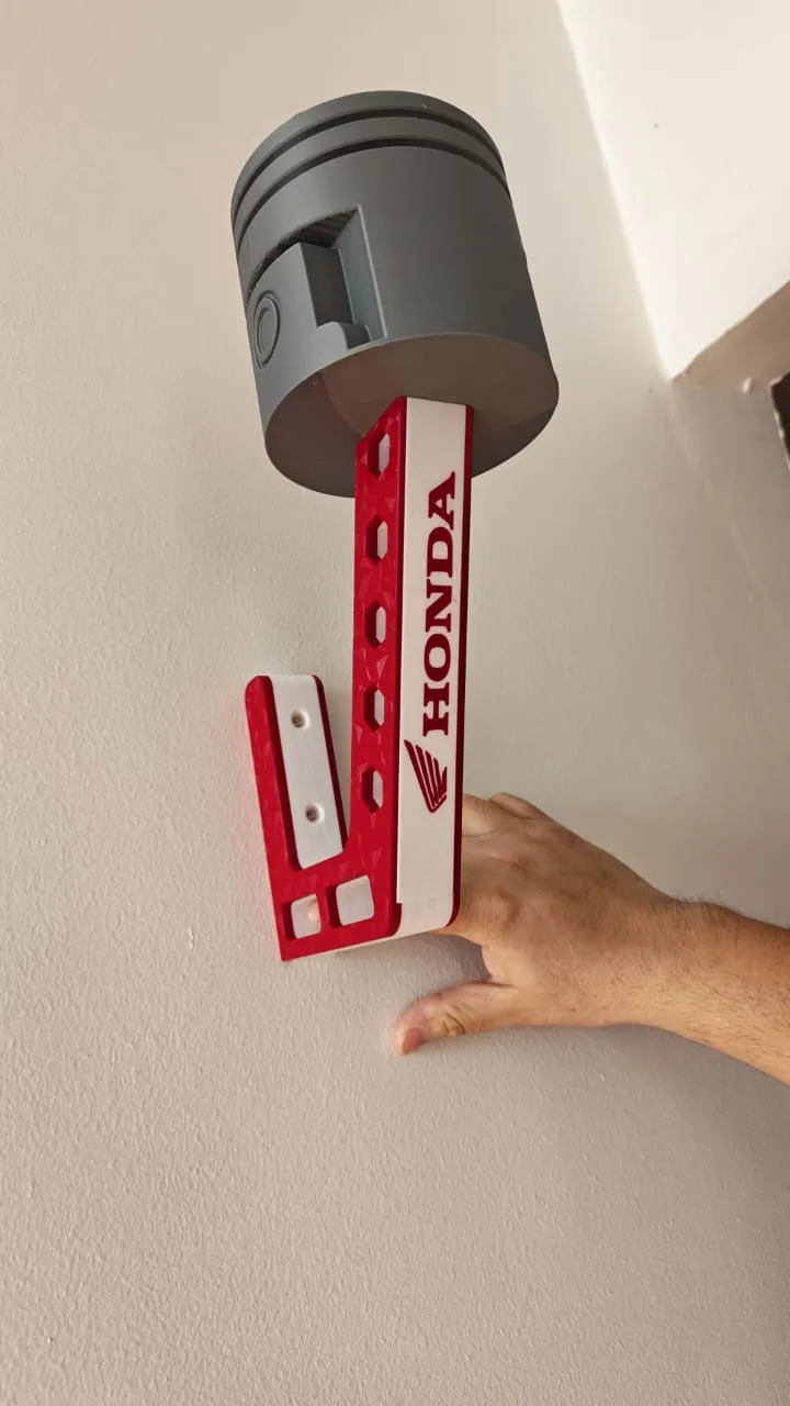Soporte de casco pistón honda · vista 4 — Tridimensional Chile